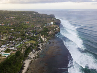 Indonesia, Bali, Aerial view of Uluwatu beach - KNTF01755