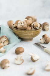 Bowl of Crimini Mushrooms - JUNF01269