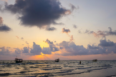 Sonnenuntergang über dem Golf von Thailand, Sihanoukville, Kambodscha - AURF05603