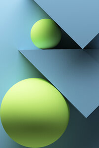 Türkisfarbener Hintergrund mit geometrischen Formen - DRBF00113