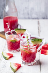 Glasses of Melon Margarita with watermelon juice - SBDF03751