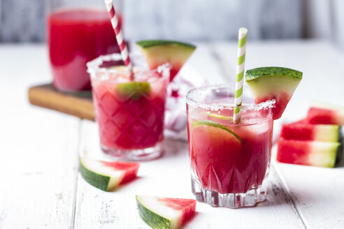 Glasses of Melon Margarita with watermelon juice - SBDF03753