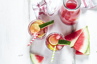 Glasses of Melon Margarita with watermelon juice - SBDF03755