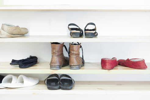 Shoes in a shelf in a meditation center - CMF00855