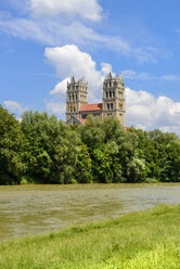 Germany, Bavaria, Munich, Isar river and St. Maximilian - LBF02109