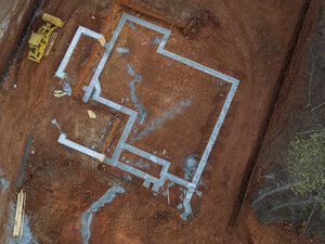High angle view of construction site - AURF06293