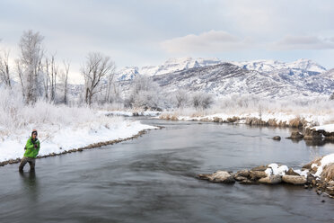 Fliegenfischen am Middle Provo im Winter - AURF06334