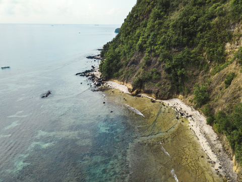 Indonesia, Bali, Aerial view of beach stock photo