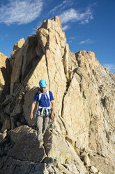 Man climbing on Mount Mendel - AURF06560