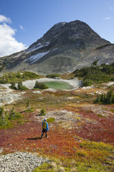 Man hiking towards Jim Kelly Peak - AURF06572