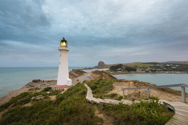 Neuseeland, Nordinsel, Wellington, Wairarapa Küste, Castle Point Leuchtturm - MKFF00400