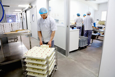 Käserei verpackt Käse für den Versand an Lieferanten - CUF44072