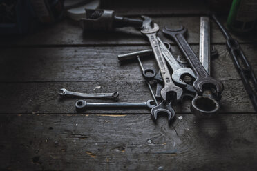 Group of wrenches on wood - KKAF02397