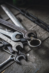 Group of wrenches on wood - KKAF02400