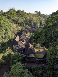 Indonesia, Bali, Ubud, Aerial view of Balinese temple - KNTF01989