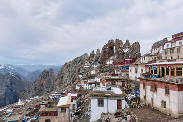 Bergdorf, Dêngqên, Xizang, China - CUF44405