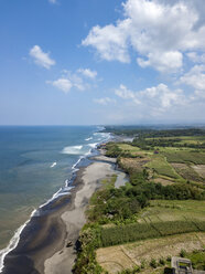 Indonesien, Bali, Luftaufnahme von Yeh Gangga Strand - KNTF02078