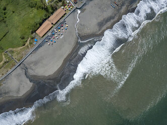 Indonesia, Bali, Aerial view of Yeh Gangga beach - KNTF02106