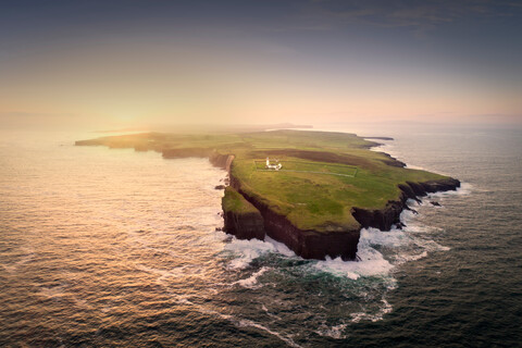 Loop Head, Leuchtturm, Kilkee, Clare, Irland, lizenzfreies Stockfoto