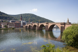 Deutschland, Baden-Württemberg, Heidelberg, Neckar, Charles-Theodore-Brücke - WIF03631