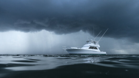 Yacht on ominous stormy ocean - FSIF03197