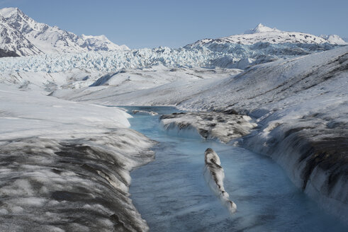 Gletscherbach, Colony Glacier, Knik Valley, Anchorage, Alaska, USA - FSIF03267