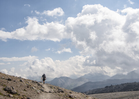 Russland, Kaukasus, Bergsteigerwanderung im oberen Baksan-Tal, lizenzfreies Stockfoto
