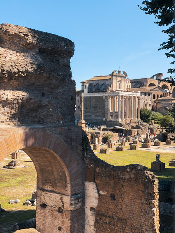 Foro Romano, Forum Romanum, Soprintendenza Archeologica di Roma, Rom, Italien, lizenzfreies Stockfoto