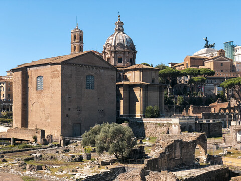 Foro Romano, Forum Romanum, Soprintendenza Archeologica di Roma, Rom, Italien, lizenzfreies Stockfoto