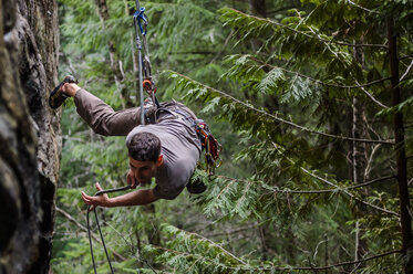 Man trad climbing, Squamish, Canada - CUF46104