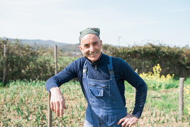 Man in vegetable garden - CUF46233