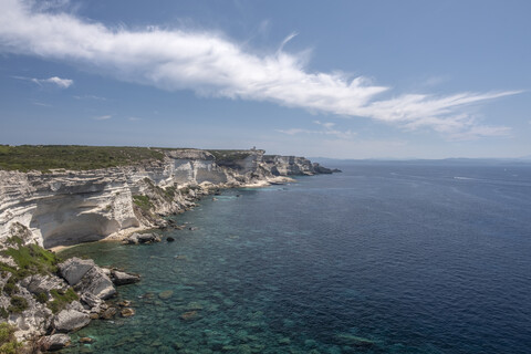 Korsika, Mittelmeerküste, lizenzfreies Stockfoto