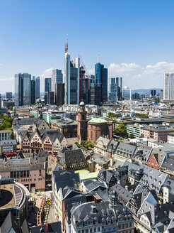 Deutschland, Hessen, Frankfurt, Skyline, Finanzviertel, Altstadt, Roemer und Dom-Roemer Projekt - AMF06071