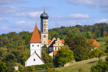 Germany, Bavaria, Swabia, Donau-Ries, Moenchsdeggingen, Abbey and St George's Church - SIEF08041