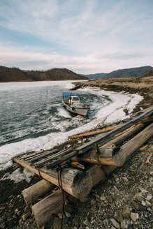 Russland, Oblast Amur, Fluss Zeya im Winter - VPIF00915