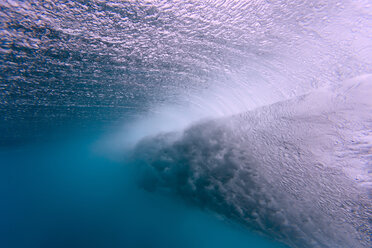 Low angle view of powerful waves breaking undersea at Maldives - CAVF50173