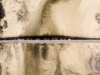 Indonesia, Lombok, Aerial view of old bridge - KNTF02166