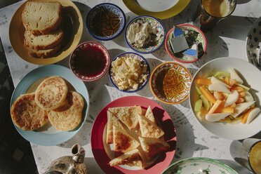 High angle view of food served on table - CAVF50738