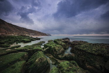 Scenic view of sea against stormy clouds - CAVF50893