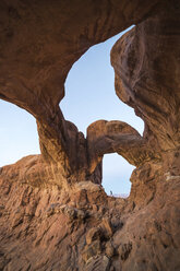 Natural arch at Arches National Park against sky - CAVF51131