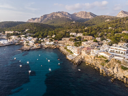 Spain, Balearic Islands, Mallorca, Aerial view of Bay of Sant Elm - AMF06109