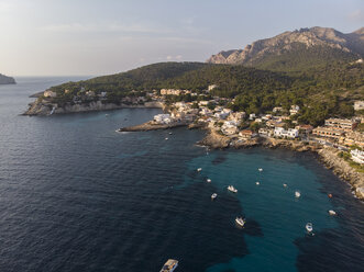 Spain, Balearic Islands, Mallorca, Aerial view of Bay of Sant Elm - AMF06111