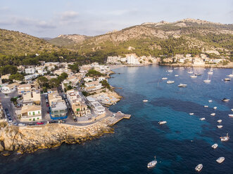 Spain, Balearic Islands, Mallorca, Aerial view of Bay of Sant Elm - AMF06113