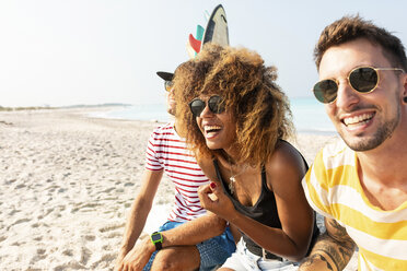 Group of friends having fun on the beach - WPEF00972