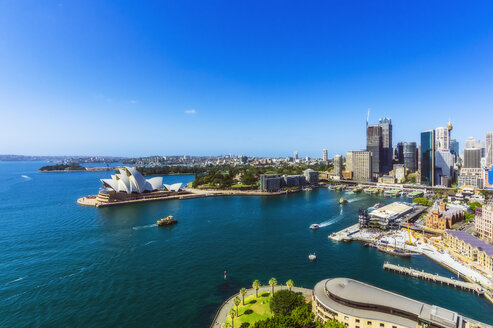 Australien, New South Wales, Sydney, Opernhaus und Stadtansicht von Sydney - THAF02289