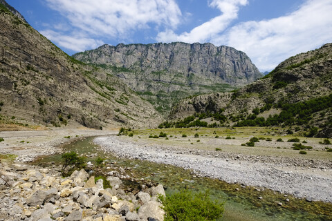Albanien, Albanische Alpen, Bezirk Shkoder, Fluss Cem, lizenzfreies Stockfoto