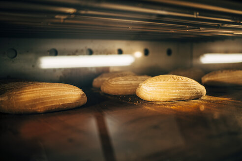 Brotbacken im Ofen in einer Bäckerei - OCMF00046