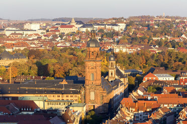 Germany, Bavaria, Wuerzburg, Old town, Neubaukirche, Missio clinic in the background - NDF00831