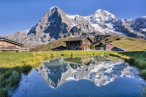 Switzerland, Bernese Oberland, Bernese Alps, Kleine Scheidegg, Eiger, Moench and Jungfrau - STSF01785