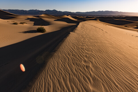 USA, Kalifornien, Death Valley, Death Valley National Park, Mesquite Flat Sanddünen, lizenzfreies Stockfoto